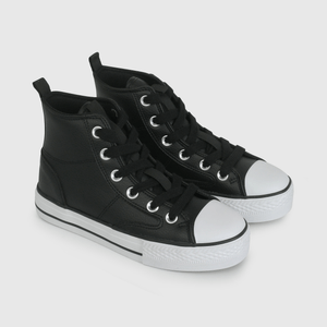 Zapatilla Plataforma Niña Caña Baja Negra Talla 28 al 33