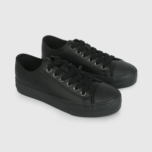 Zapatilla Plataforma Niña Con Cordón Negra Talla 28 al 33
