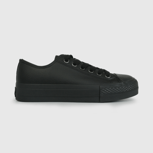 Zapatilla Plataforma Niña Con Cordón Negra Talla 28 al 33
