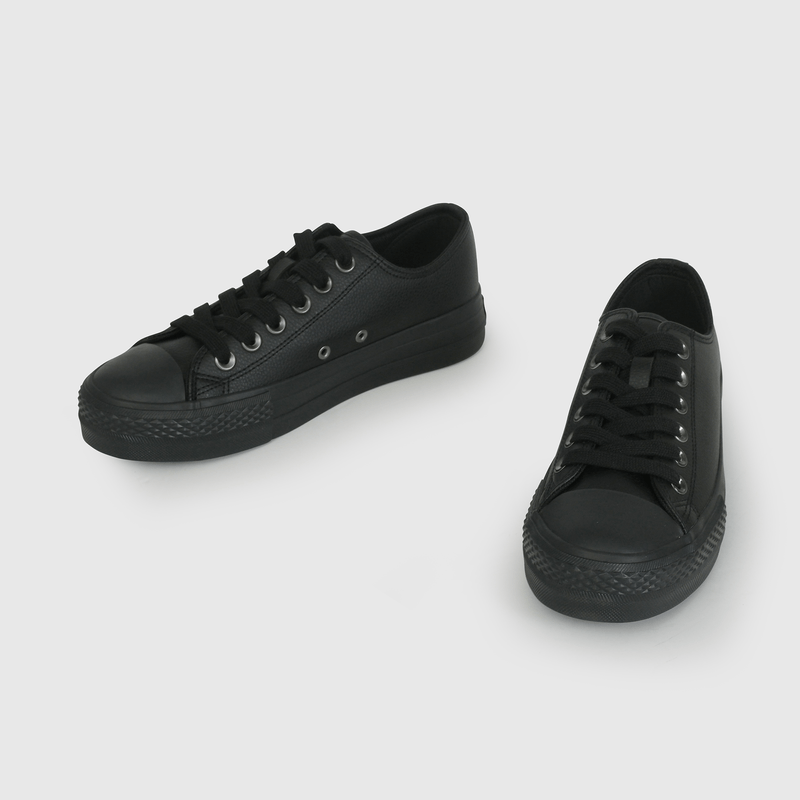 Zapatilla Plataforma Niña Con Cordón Negra Talla 28 al 33