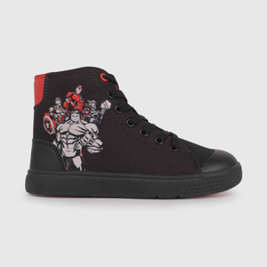 Zapatilla de Lona Negra de Avengers de Niño talla 28 a 38