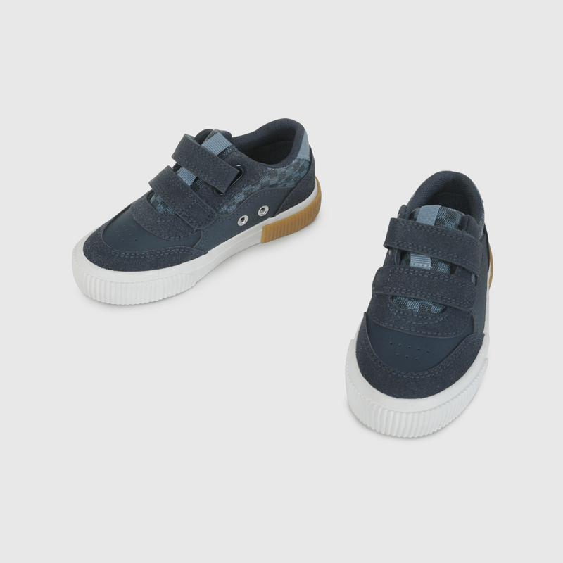 Zapatilla Urbana Azul con Cuadros de Caminante talla 21 a 27