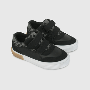 Zapatilla Urbana Negra con Cuadros de Caminante talla 21 a 27