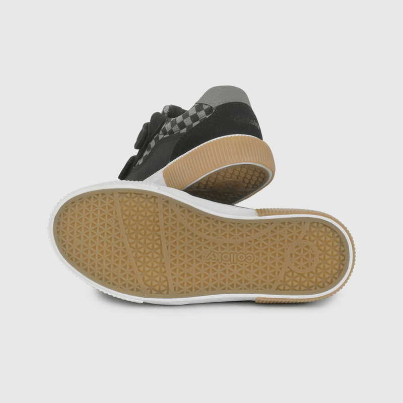 Zapatilla Urbana Negra con Cuadros de Niño talla 28 a 38