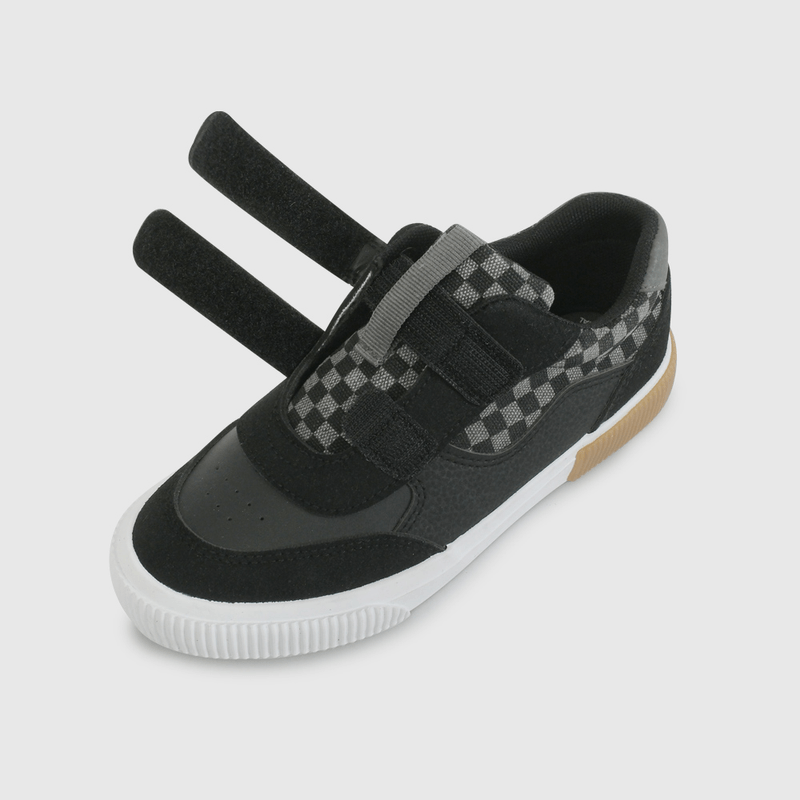 Zapatilla Urbana Negra con Cuadros de Niño talla 28 a 38