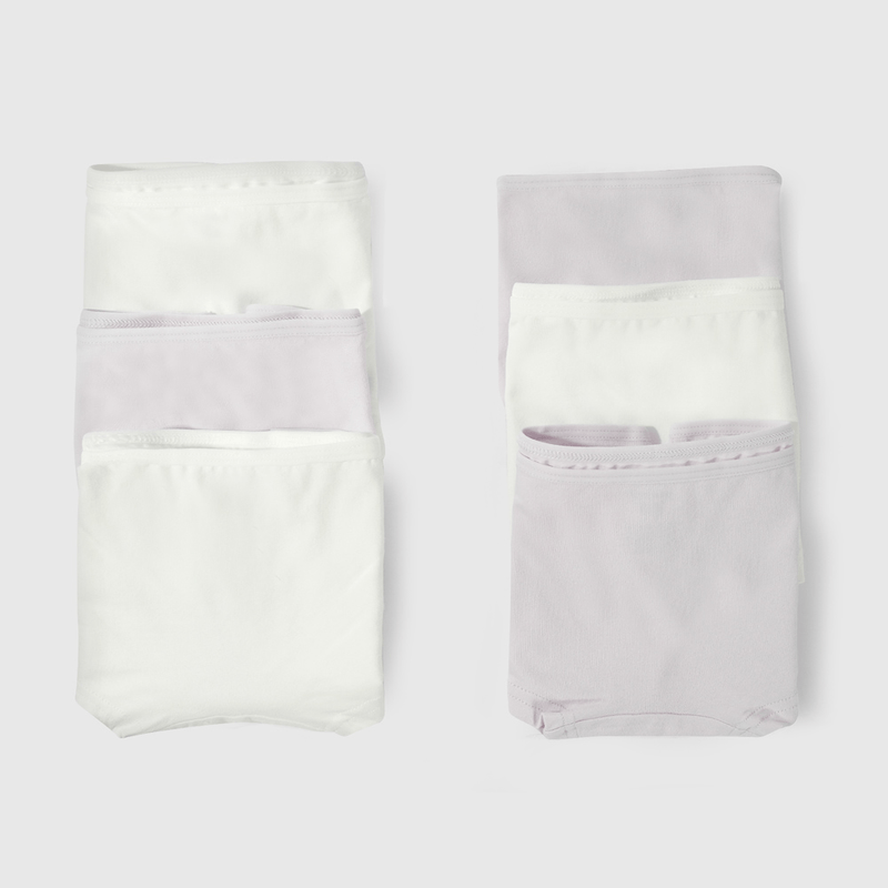 Pack Seis Calzón Blanco de Niña talla 2 a 12 años