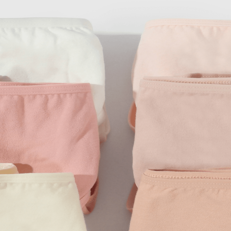 Pack Seis Calzón Rosado de Niña talla 2 a 12 años