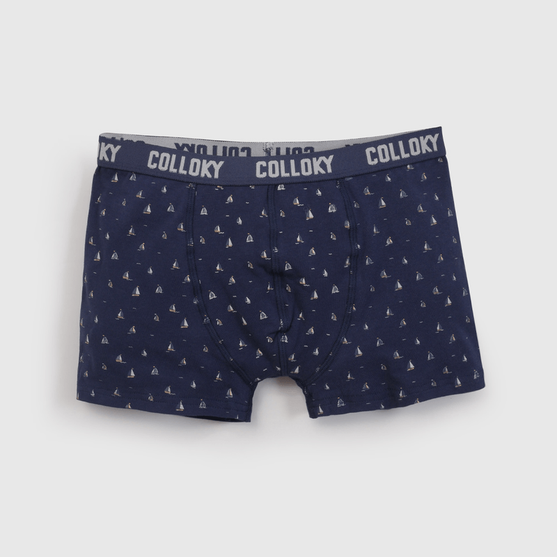 Pack Tres Boxer Palmeras De Niño Celeste talla 2 a 12 añoss