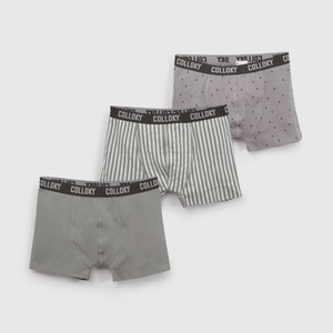 Pack Tres Boxer Líneas De Niño Verde talla 2 a 12 añoss