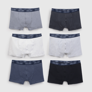 Pack Seis Boxer Azul de Niño talla 2 a 12 añoss