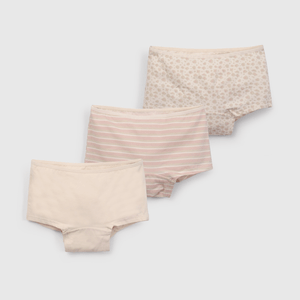Pack Tres Calzón Beige Print de Niño talla 2 a 12 añoss