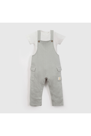 Conjunto Jardinera Y Body Verde De Niño Infantil talla 0/3 M a 18/24M