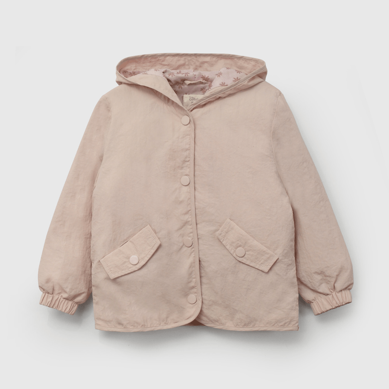 Cortaviento Rosado  de Niña Infantil talla 3/6 M a 24m/36 M