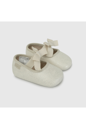Ballerina Blanca con Lazo de Bebé talla 14 a 18
