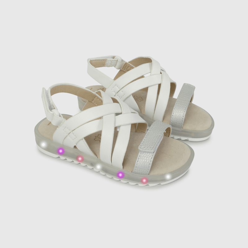 Sandalia de Luces Blanca de Caminante talla 21 a 27