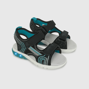 Sandalia Deportiva Negra Luces de Caminante talla 21 a 27
