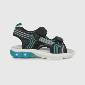 Sandalia Deportiva Negra Luces de Caminante talla 21 a 27