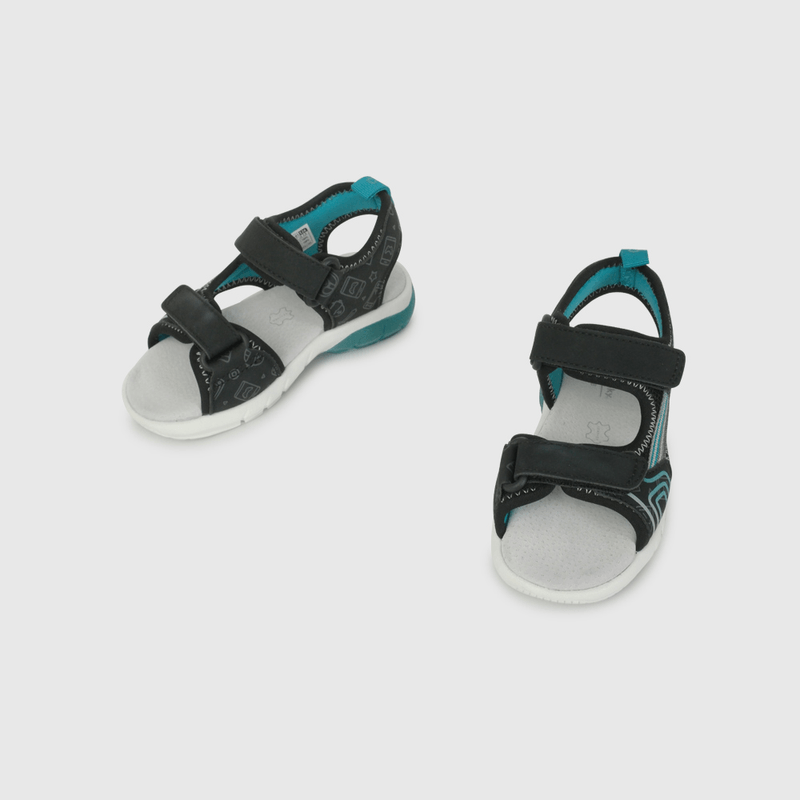 Sandalia Deportiva Negra Luces de Caminante talla 21 a 27