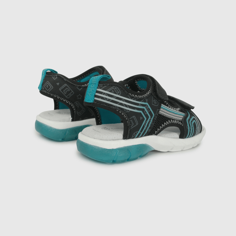 Sandalia Deportiva Negra Luces de Caminante talla 21 a 27