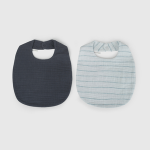 Pack Dos Baberos Impermeable Azul de New born talla Única