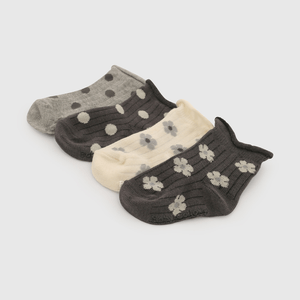 Pack Cuatro Calcetines Puntos de Niña Infantil talla 14/16 a 23/25