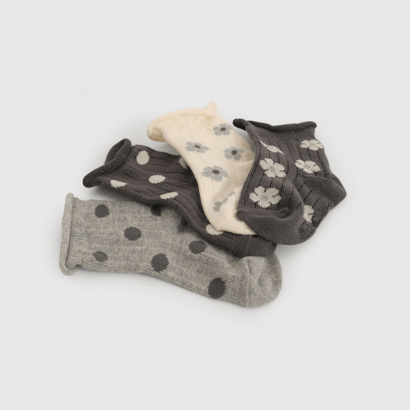 Pack Cuatro Calcetines Puntos de Niña Infantil talla 14/16 a 23/25