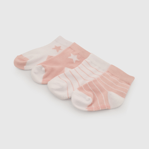 Pack Cuatro Calcetines Estrella de Niña Infantil talla 14/16 a 23/25