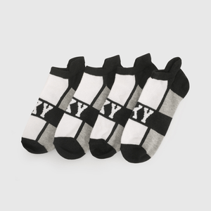 Pack Cuatro Calcetines Cortos Negro De Niño talla 23/25 a 34/37