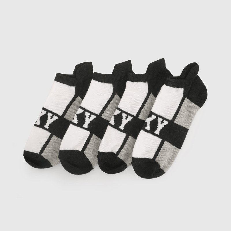 Pack Cuatro Calcetines Cortos Negro De Niño talla 23/25 a 34/37