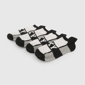 Pack Cuatro Calcetines Cortos Negro De Niño talla 23/25 a 34/37
