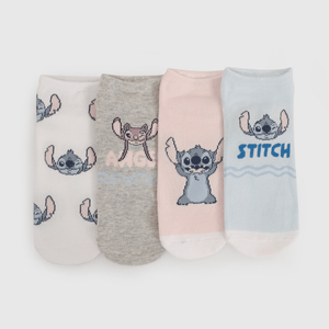 Pack Cuatro Calcetín Lilo Stitch de Niña talla 23/25 a 34/37