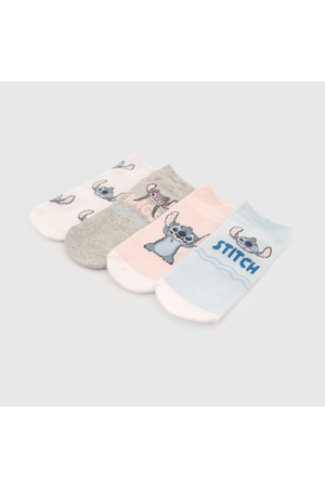 Pack Cuatro Calcetín Lilo Stitch de Niña talla 23/25 a 34/37