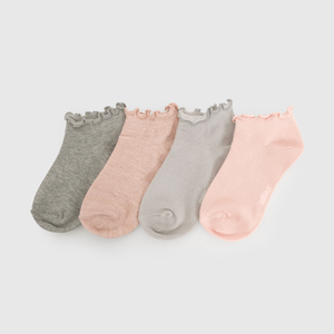 Pack Cuatro Calcetines Multicolor de Niña talla 23/25 a 34/37