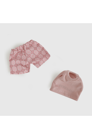 Outfit Muñeca de Niña Infantil Rosada hasta 36 M