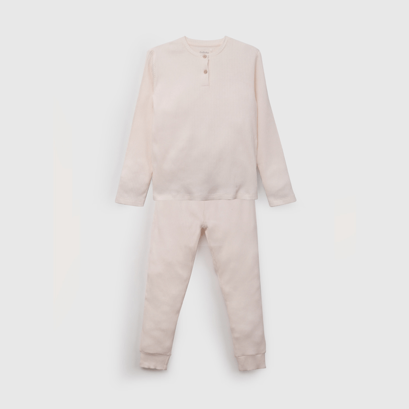 Pijama Morado Rib de Niña talla 2 a 12 añoss