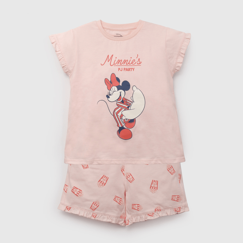 Pijama Rosado Minnie de Niña talla 2 a 12 añoss