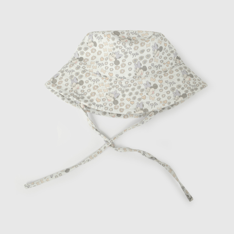 Sombrero Beige Minnie de Niña Infantil talla 3/6 M a 12/24M