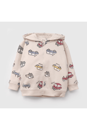Polerón Beige Autos De Niño Infantil talla 3/6 M a 24m/36 M