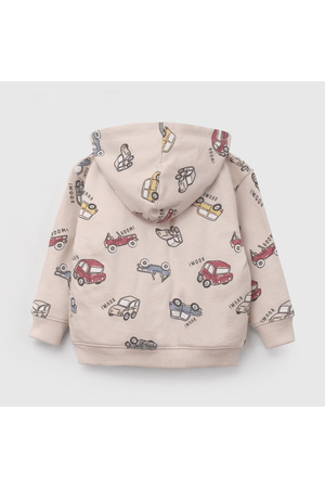 Polerón Beige Autos De Niño Infantil talla 3/6 M a 24m/36 M