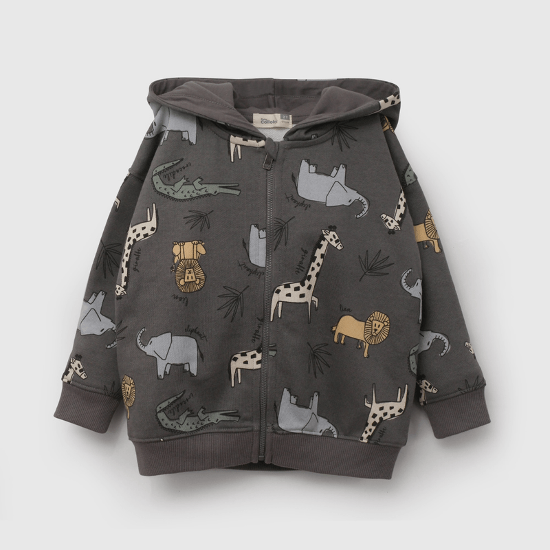 Polerón Negro Safari De Niño Infantil talla 3/6 M a 24m/36 M