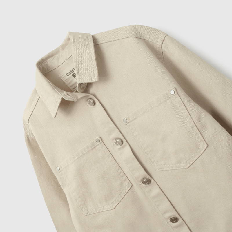 Sobre Camisa Beige  de Niña talla 3 a 12 añoss