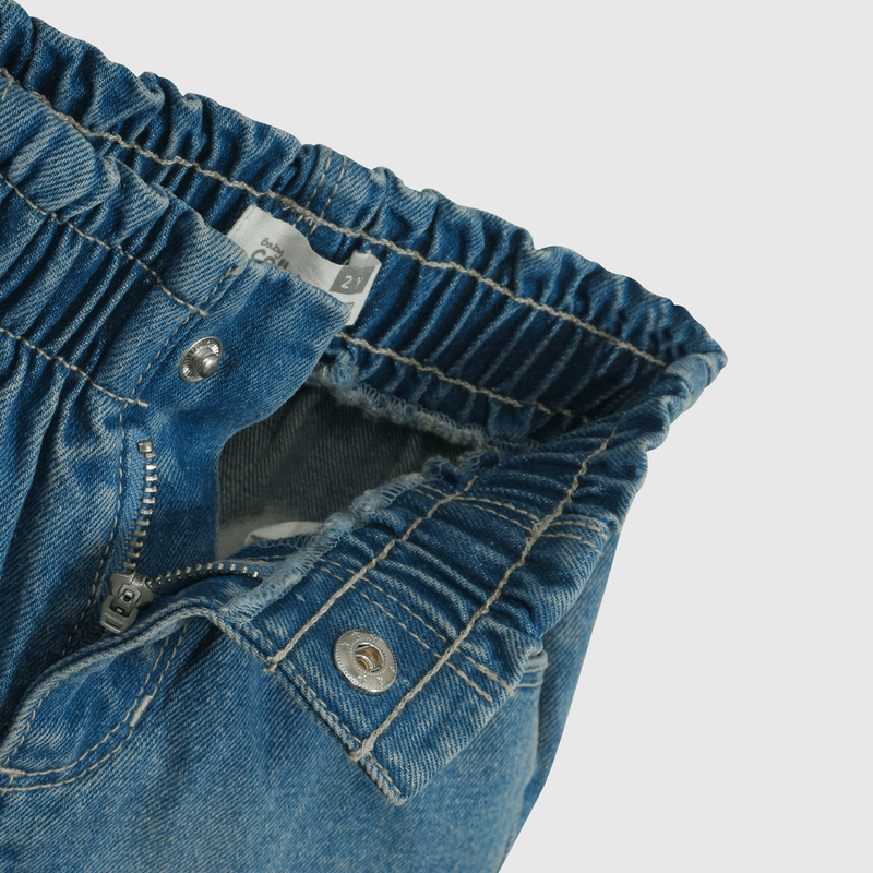 Jeans Azul  Cintura Elasticada de Niña Infantil talla 3/6 M a 24m/36 M