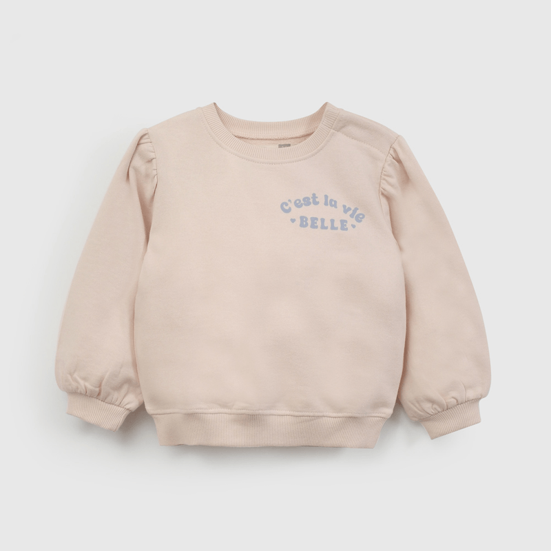 Poleron Rosado Manga Recogido de Niña Infantil talla 3/6 M a 24m/36 M