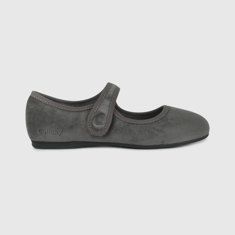 Ballerina Gris Velvet de Niño talla 28 a 38