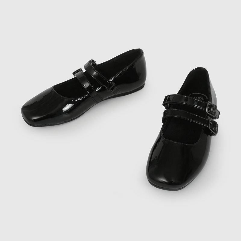 Ballerina Negra de Charol  de Niño talla 28 a 38