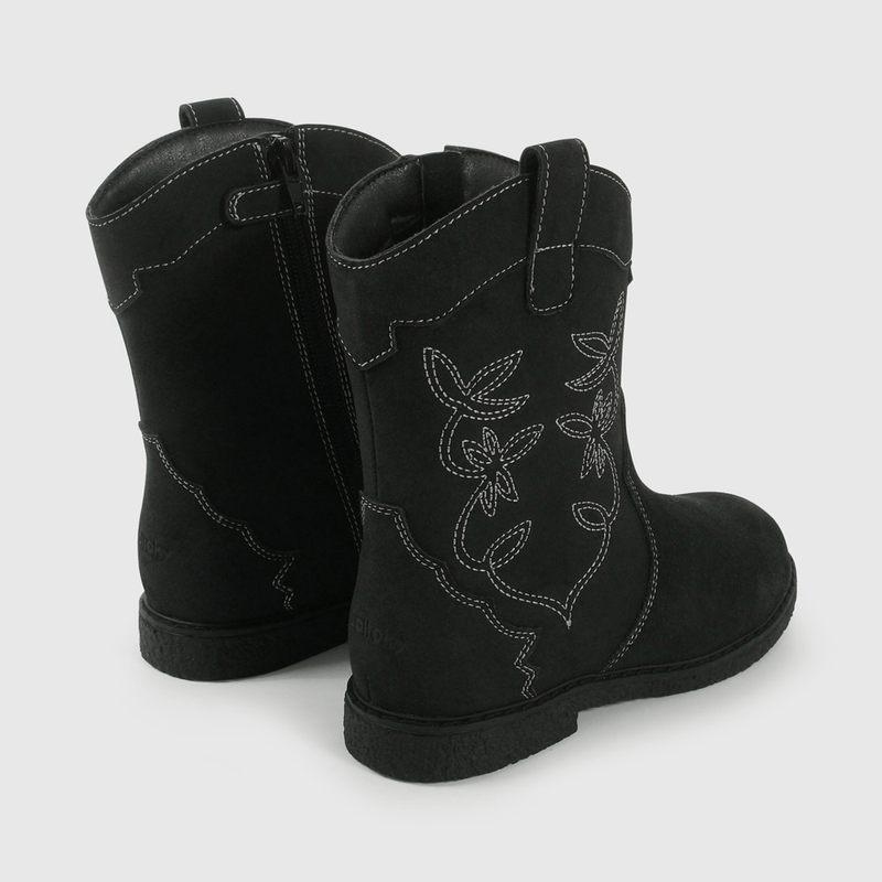 Bota Vaquera Negra de Niño talla 28 a 38