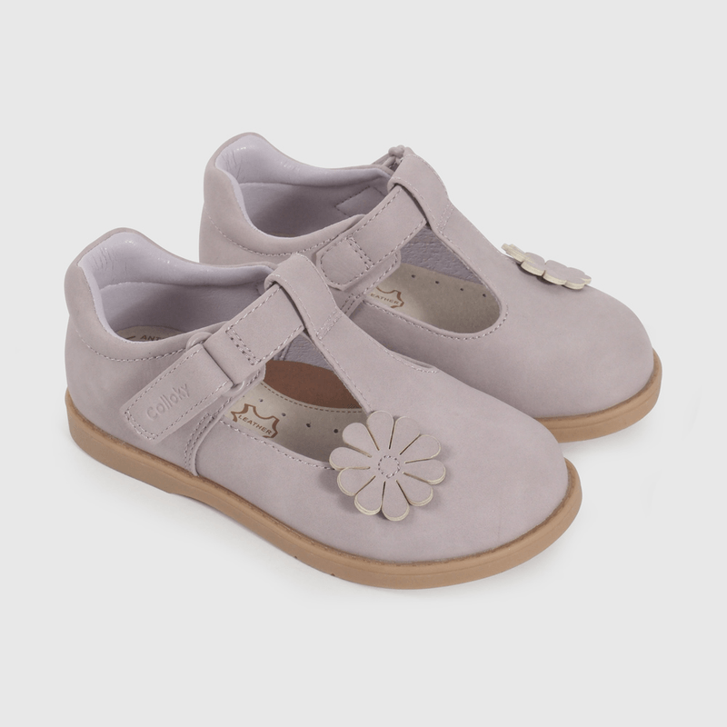 Reina Morada con Aplicación de Flor de Caminante talla 21 a 27