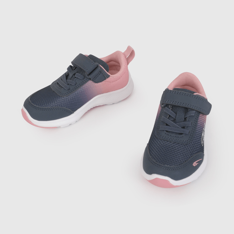 Zapatilla Deportiva Azul y Rosado de Caminante talla 21 a 27