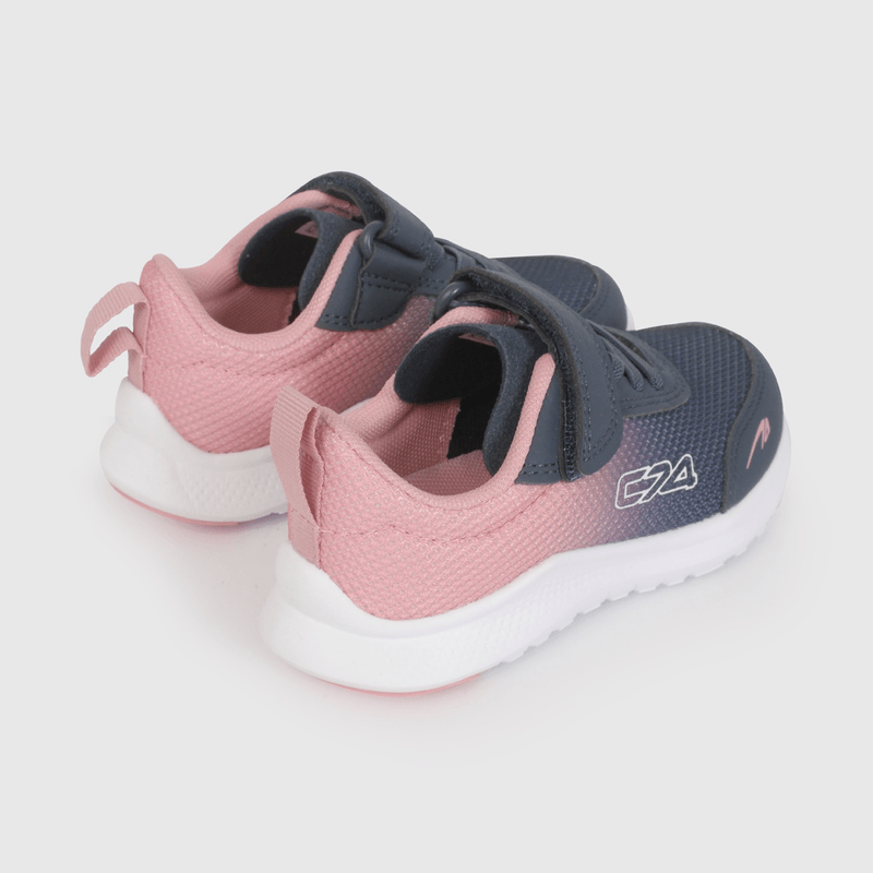 Zapatilla Deportiva Azul y Rosado de Caminante talla 21 a 27