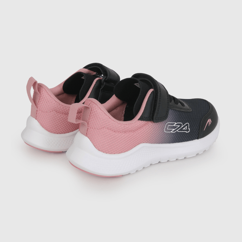 Zapatilla Deportiva Negra y Rosado de Niño talla 28 a 38